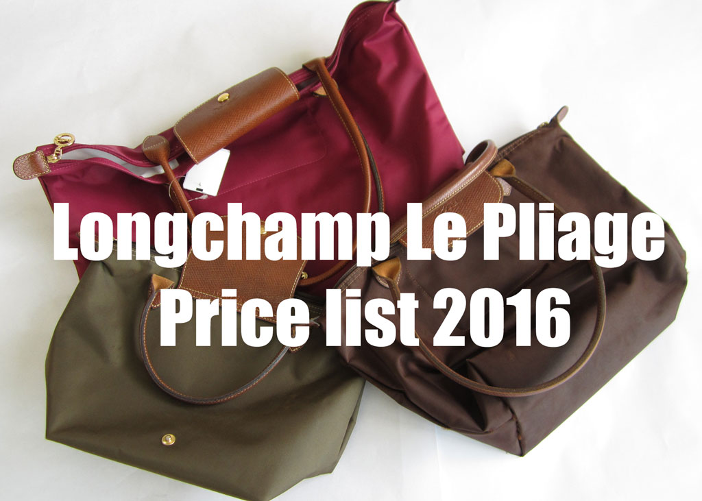 Longchamp Le Pliage price 2016